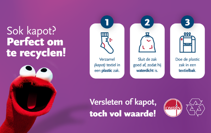 Lancering campagne ‘Sok kapot? Perfect om te recyclen!’